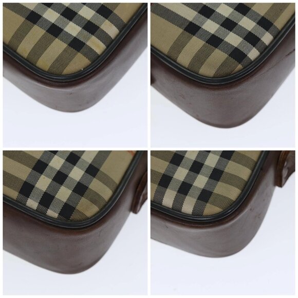 Burberrys Nova Check Shoulder Bag Canvas Beige Auth - Picture 16 of 16